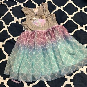 Girls mermaid dress with sequin detail